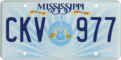 MS license plate CKV977