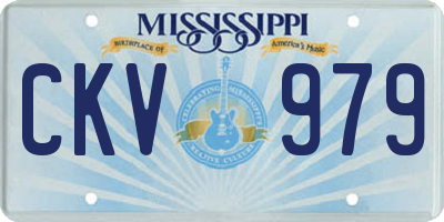 MS license plate CKV979