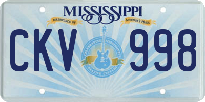 MS license plate CKV998