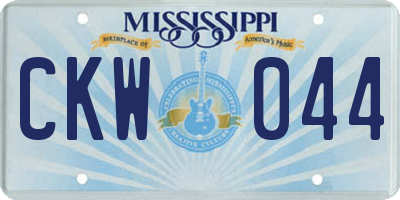 MS license plate CKW044