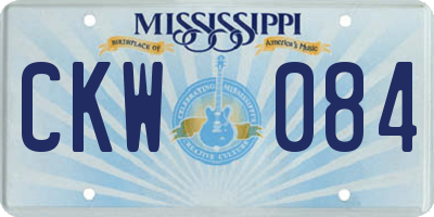 MS license plate CKW084