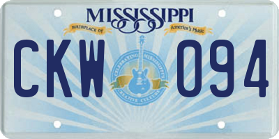 MS license plate CKW094