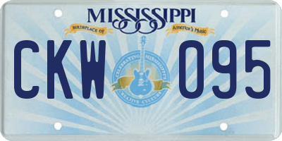 MS license plate CKW095