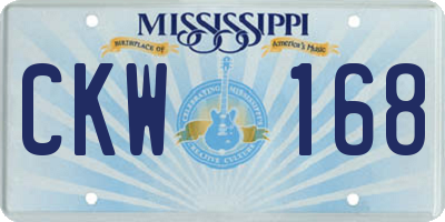 MS license plate CKW168