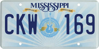 MS license plate CKW169