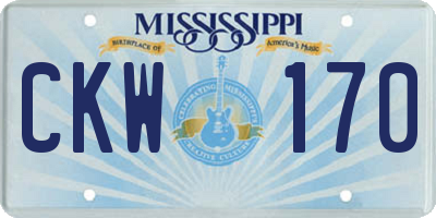 MS license plate CKW170