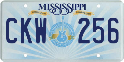 MS license plate CKW256