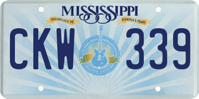 MS license plate CKW339