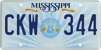 MS license plate CKW344