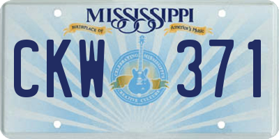 MS license plate CKW371