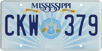 MS license plate CKW379
