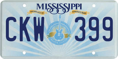 MS license plate CKW399