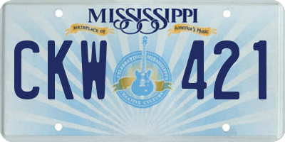 MS license plate CKW421