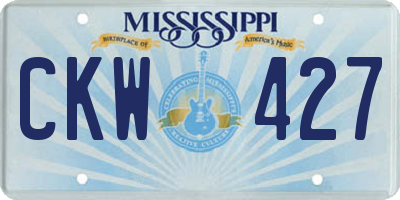 MS license plate CKW427