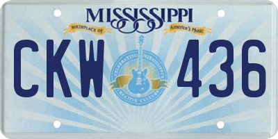 MS license plate CKW436