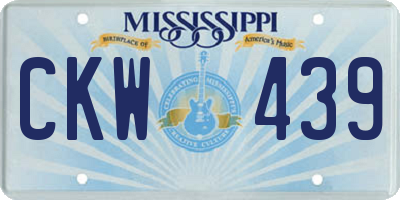 MS license plate CKW439