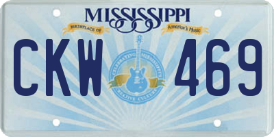 MS license plate CKW469