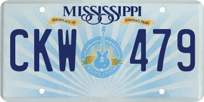MS license plate CKW479