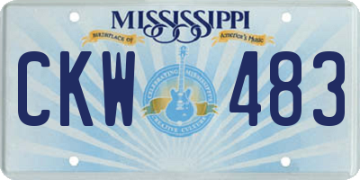 MS license plate CKW483