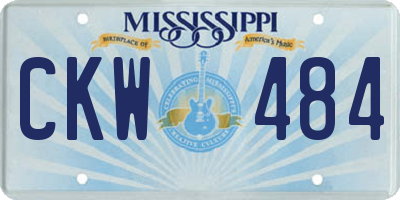 MS license plate CKW484