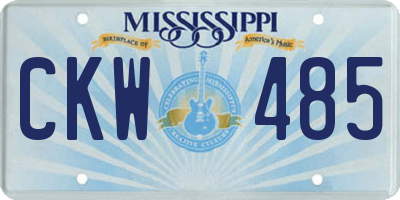 MS license plate CKW485