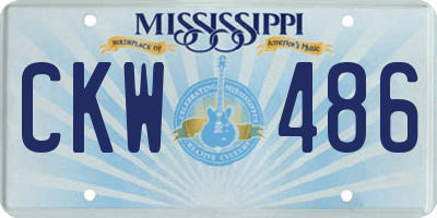 MS license plate CKW486