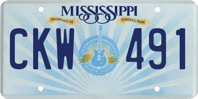 MS license plate CKW491