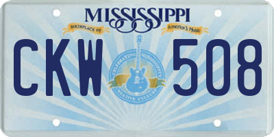 MS license plate CKW508