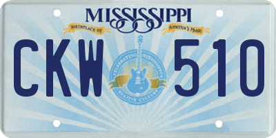 MS license plate CKW510