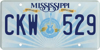 MS license plate CKW529