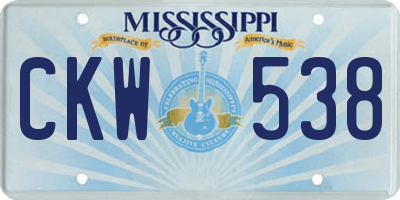 MS license plate CKW538
