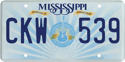 MS license plate CKW539