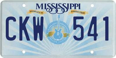 MS license plate CKW541