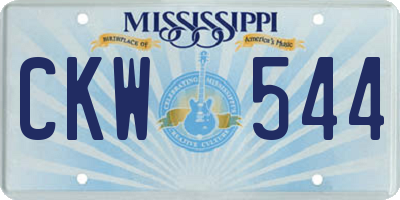 MS license plate CKW544