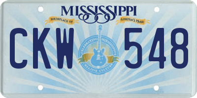 MS license plate CKW548