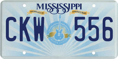 MS license plate CKW556