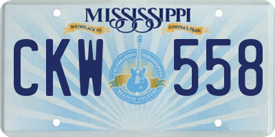 MS license plate CKW558