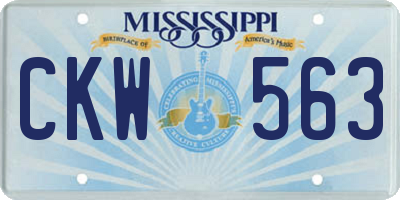 MS license plate CKW563