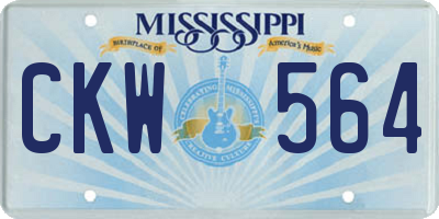 MS license plate CKW564