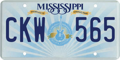 MS license plate CKW565