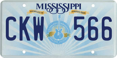 MS license plate CKW566