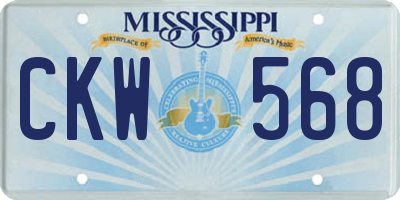 MS license plate CKW568
