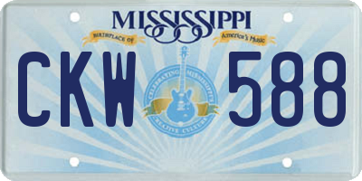 MS license plate CKW588