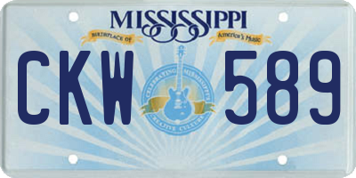 MS license plate CKW589