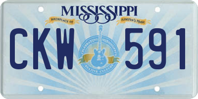 MS license plate CKW591