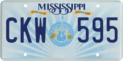 MS license plate CKW595