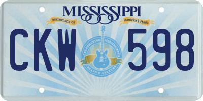 MS license plate CKW598