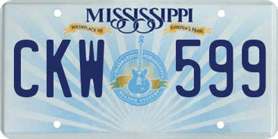 MS license plate CKW599