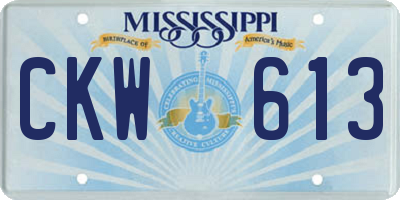 MS license plate CKW613