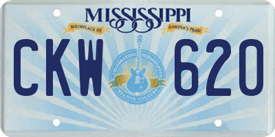 MS license plate CKW620